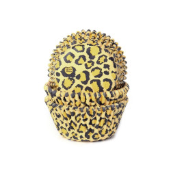 Leopard, 50 st muffinsformar - gul